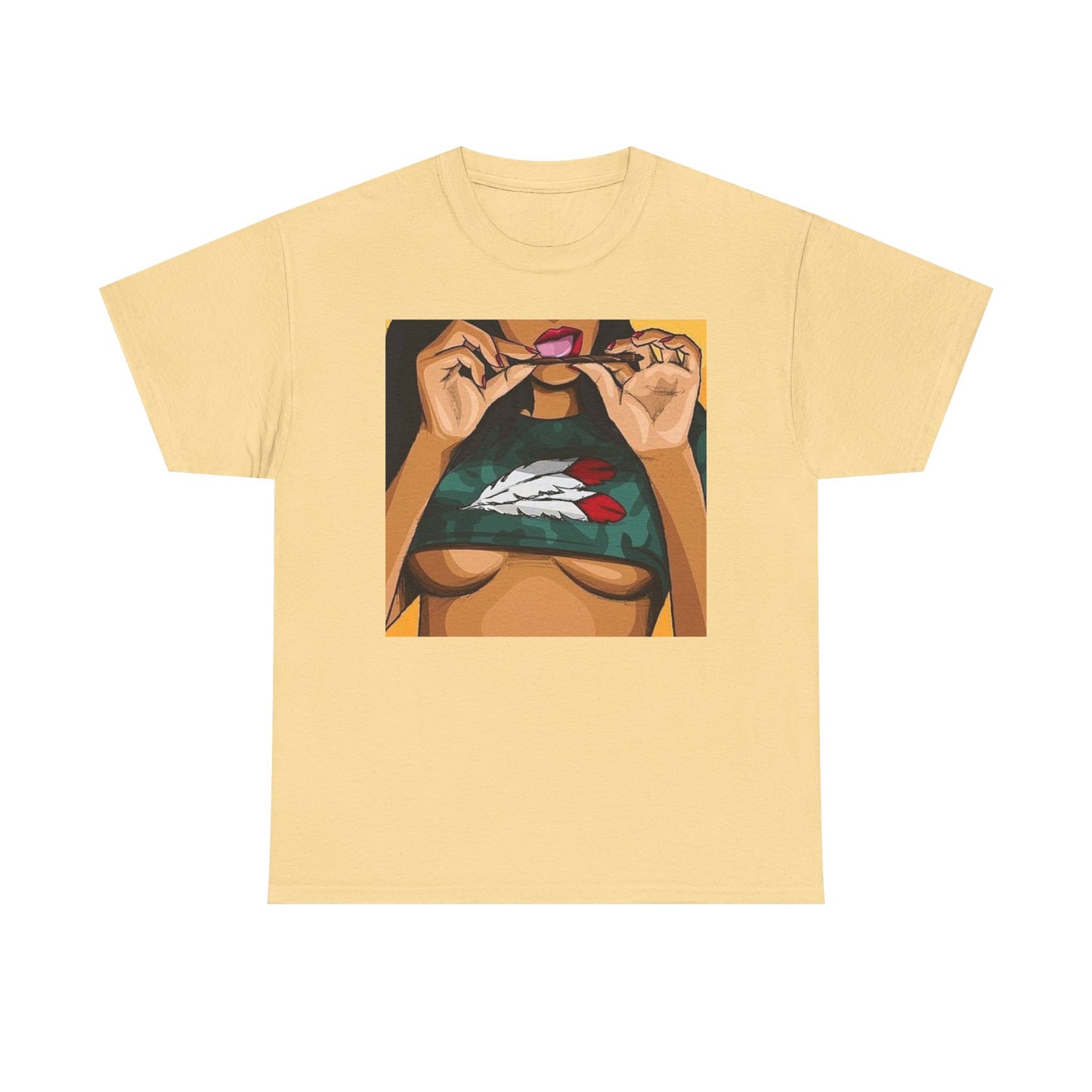Rolling A Blunt Graphic T-Shirt Women's Heavy Comfy Cotton Tee