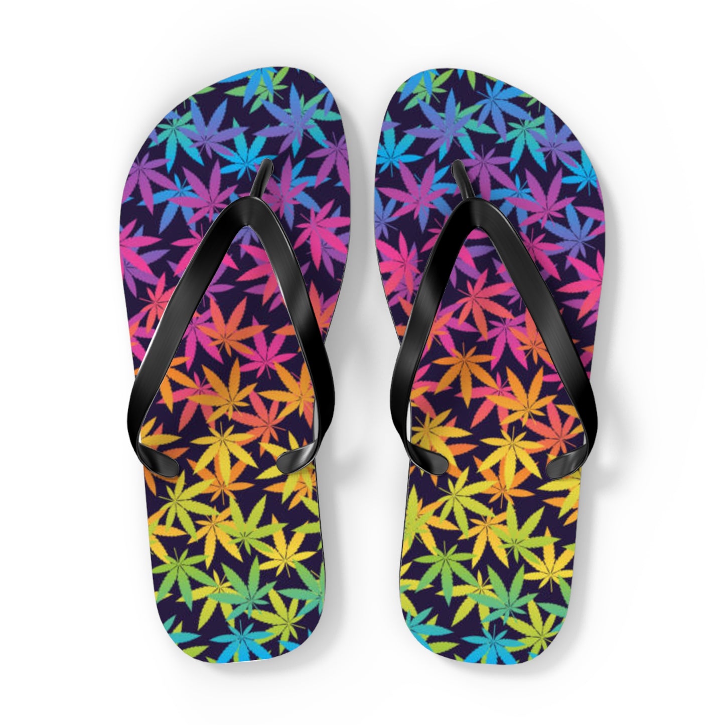 WAVES And SUN Co Sandals Marijuana - Flip Flops -Slides Summer Beach BRAND NEW