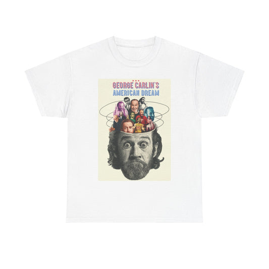 George Carlin Tshirt Vintage Comedian Poster American Unisex Heavy Cotton Tee