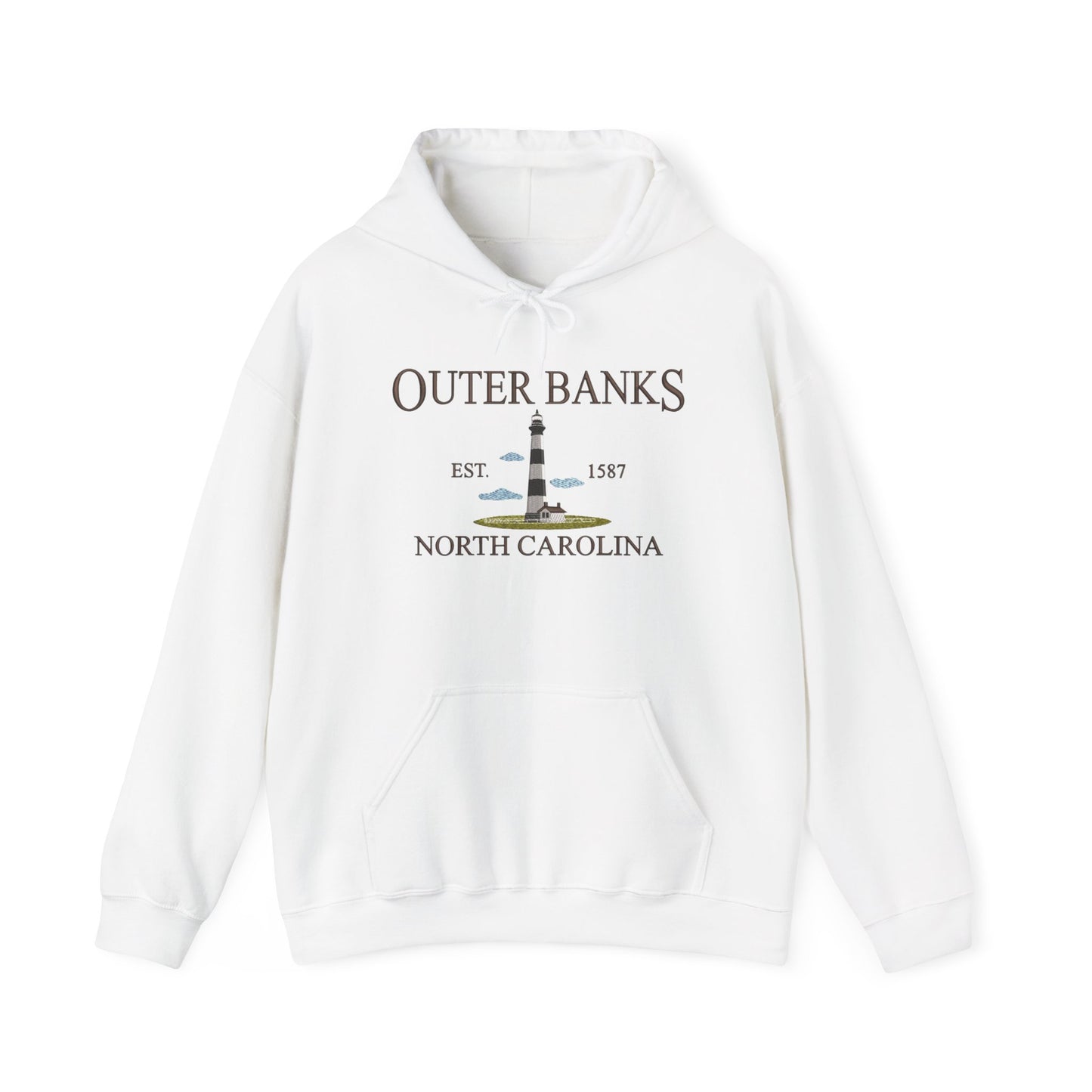 Outer Banks North Carolina Graphic Hoodie Heavy Blend Sweatshirt NEW