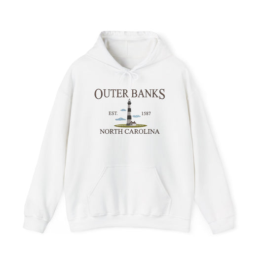 Outer Banks North Carolina Graphic Hoodie Heavy Blend Sweatshirt NEW