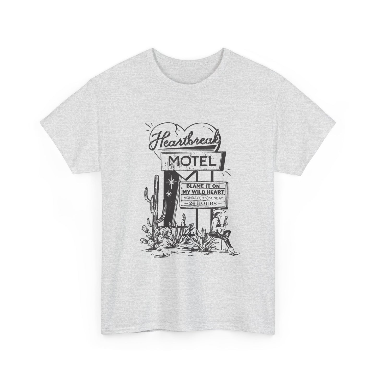 Heartbreak Hotel Graphic T Shirt Unisex Heavy Cotton Tee