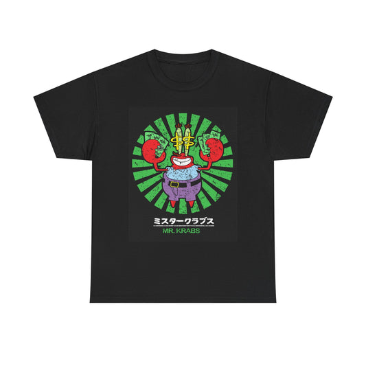 Mr Krabs Graphic T Shirt Funny Cartoon Unisex Heavy Cotton Tee