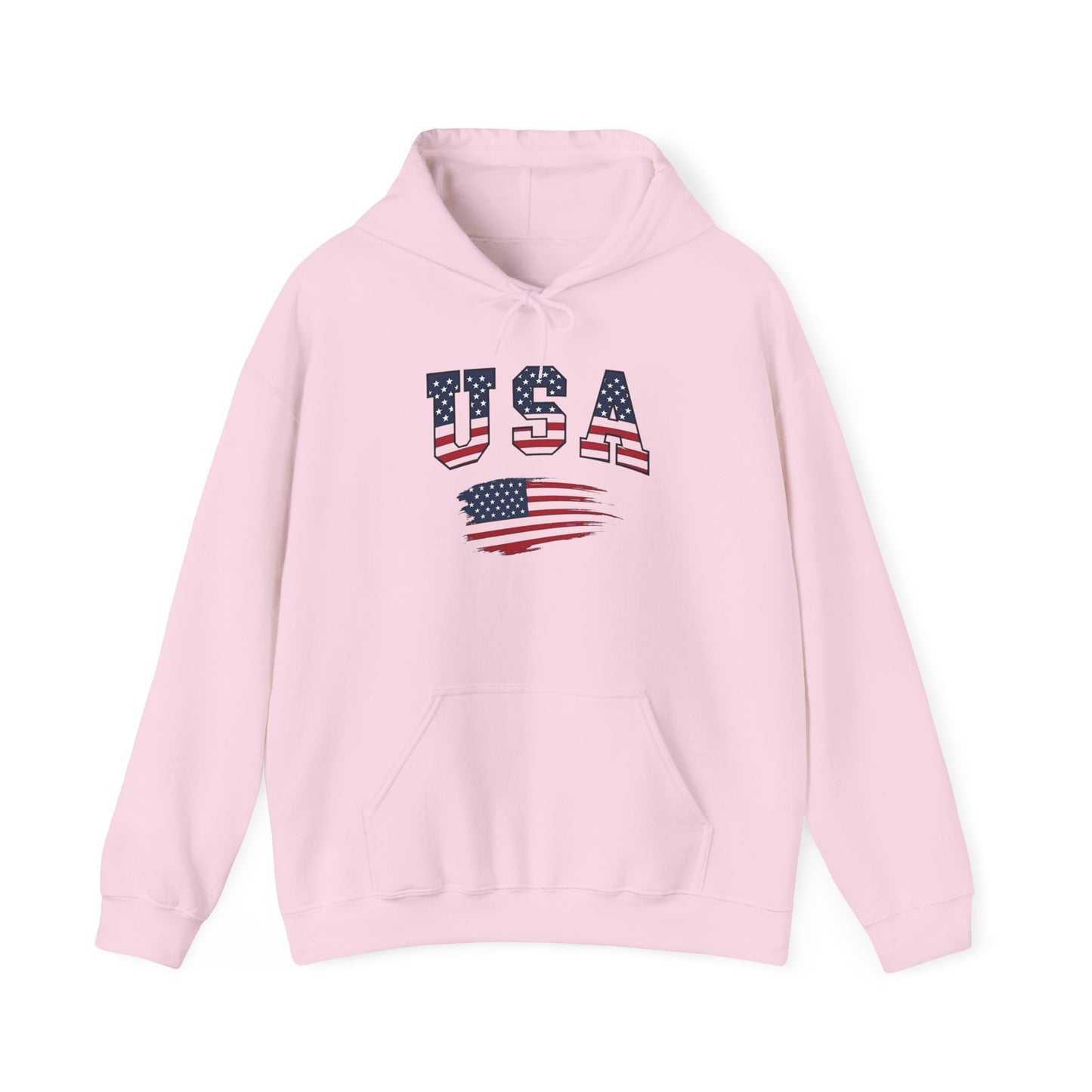 USA American Flag Graphic Hoodie Unisex Heavy Blend™ Hooded Sweatshirt