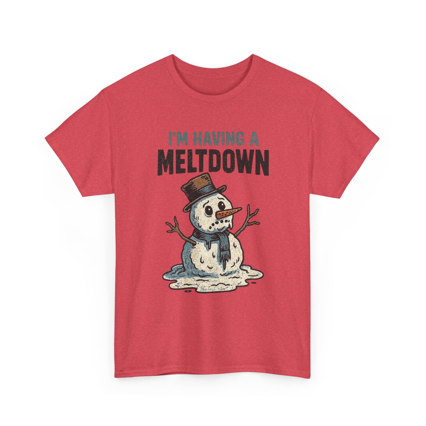 I'm Having A Meltdown Frosty Snowman Christmas Graphic T Shirt ADULT NEW