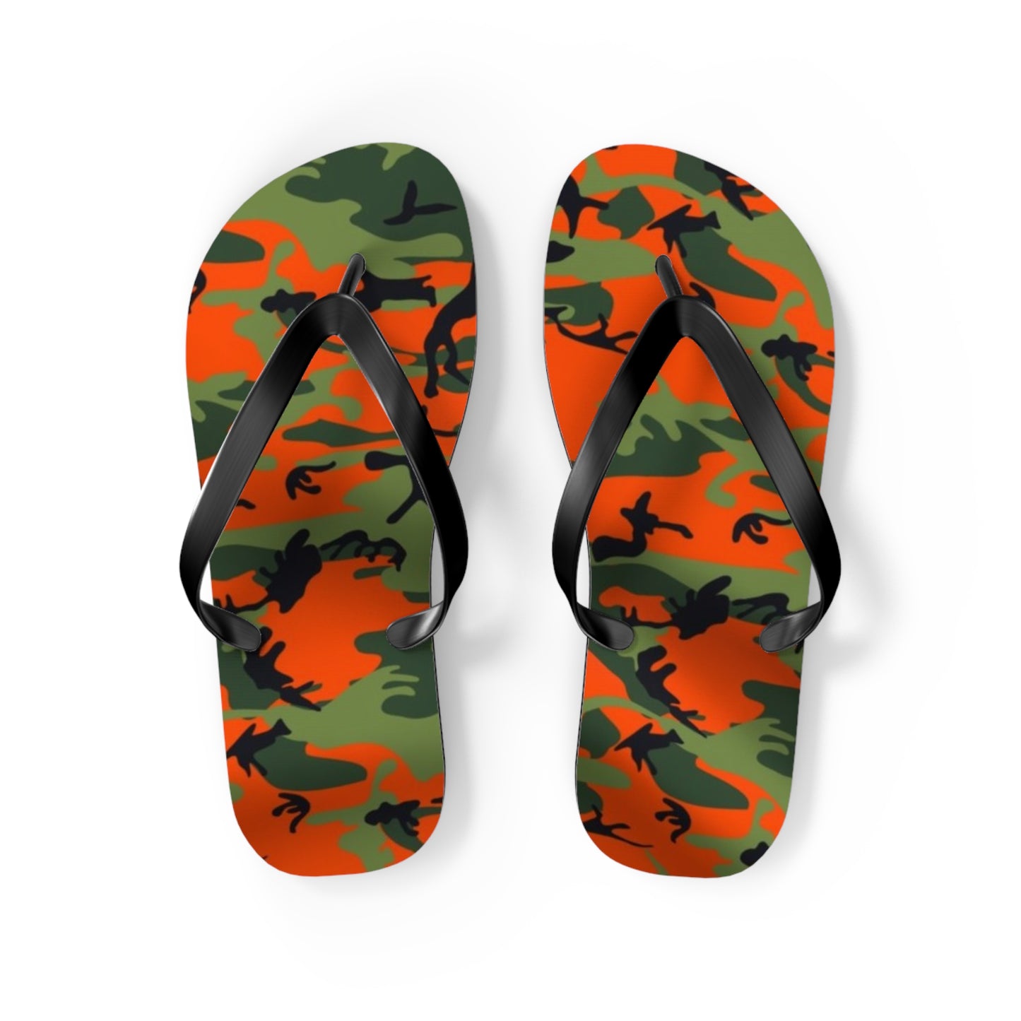Waves And Sun Sandals Orange Camo Summer Flip Flops Slides BRAND NEW