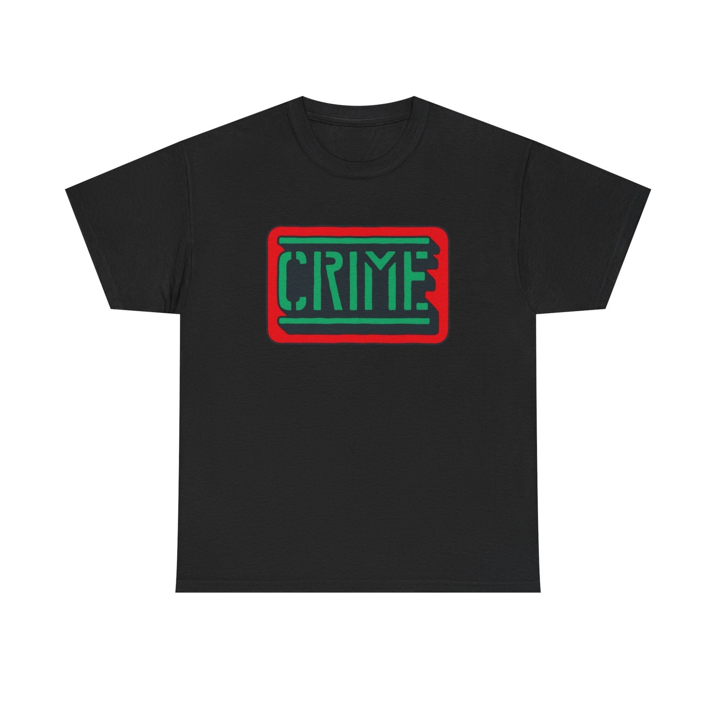Crime Retro Logo Funny Graphic T-Shirt Unisex Heavy Cotton Tee