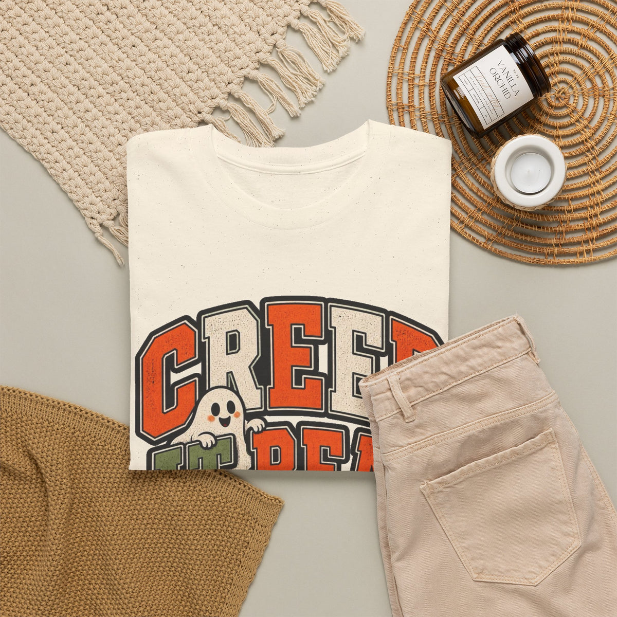 Creep It Real Ghost Graphic T-Shirt Men's Graphic Tee