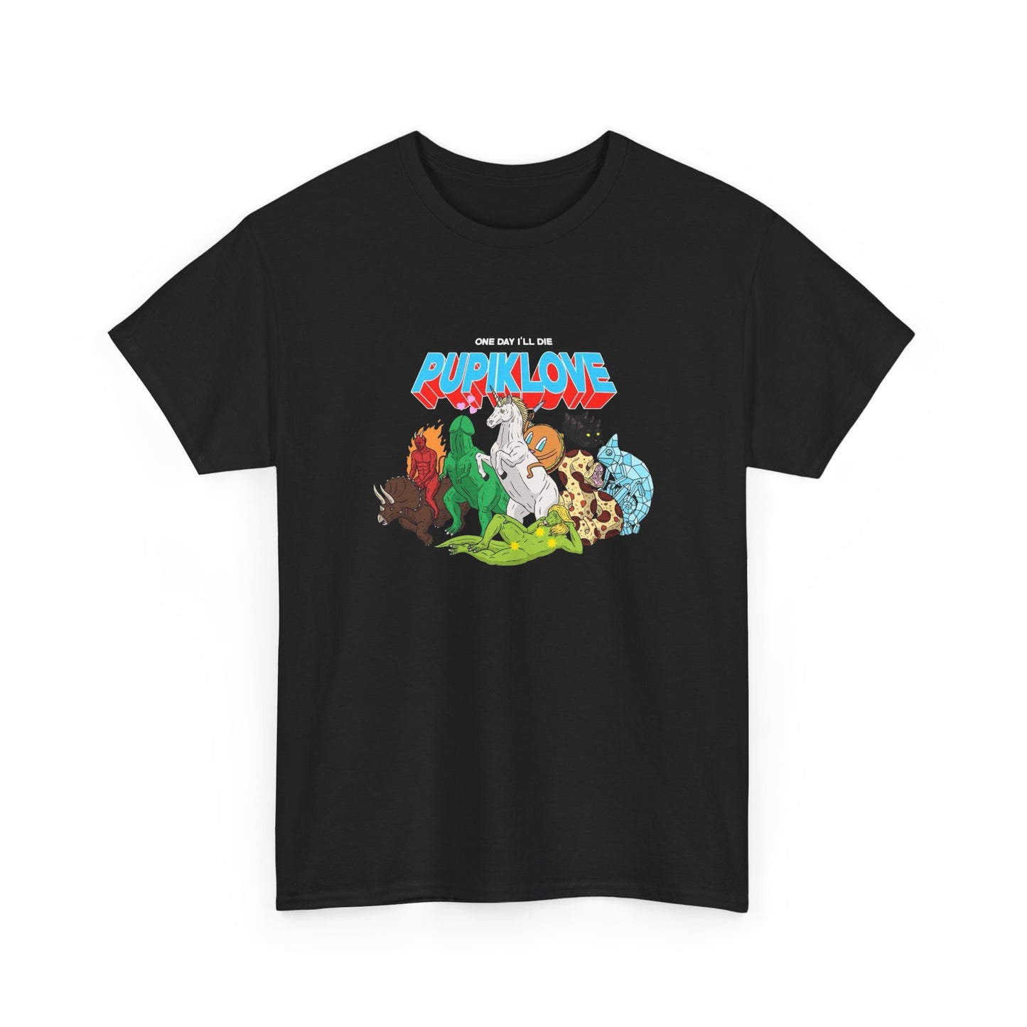 Pupiklove Vintage Cartoon Graphic T-Shirt Unisex Heavy Cotton Tee