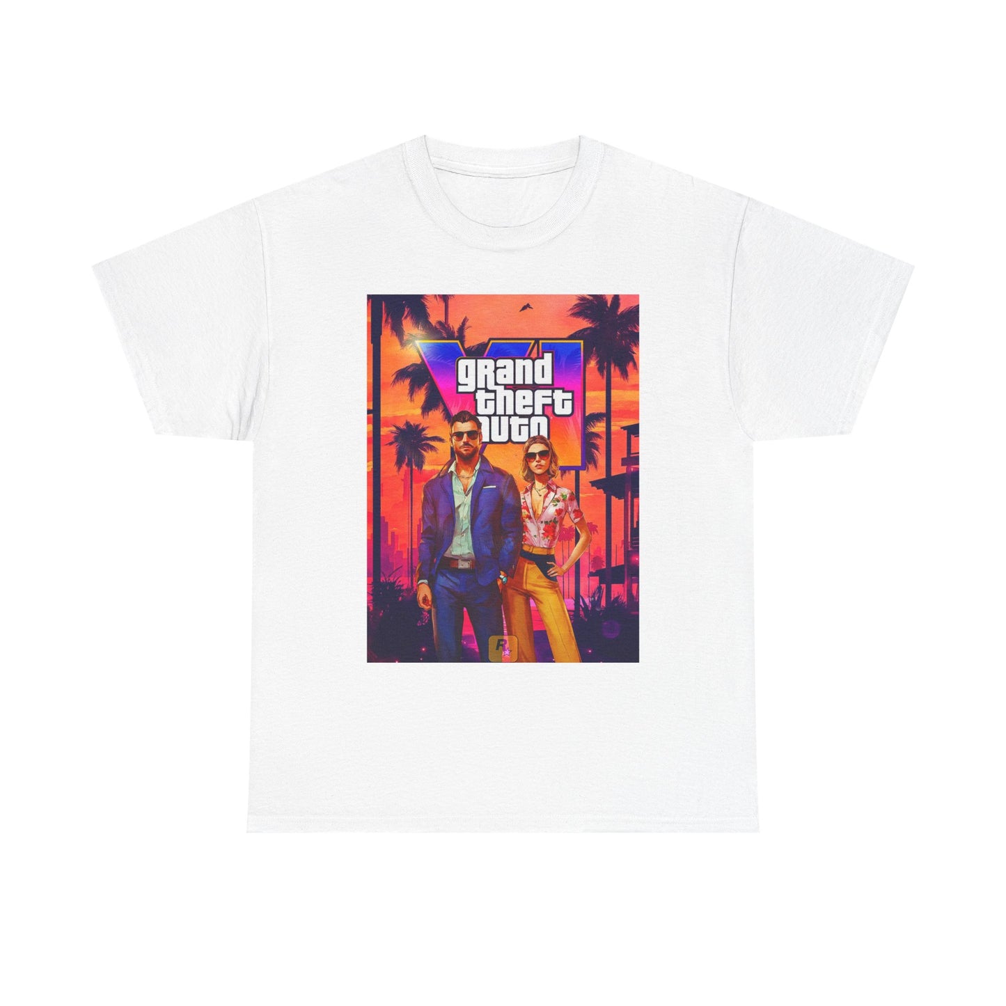 Grand Theft Auto Graphic T Shirt Vintage Video Games Unisex Heavy Cotton Tee