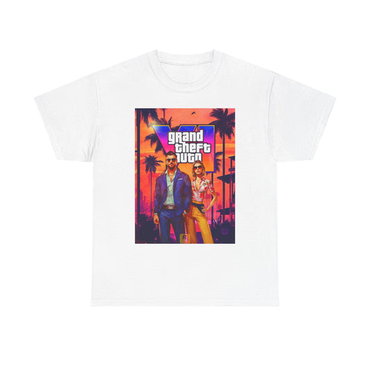 Grand Theft Auto Graphic T Shirt Vintage Video Games Unisex Heavy Cotton Tee