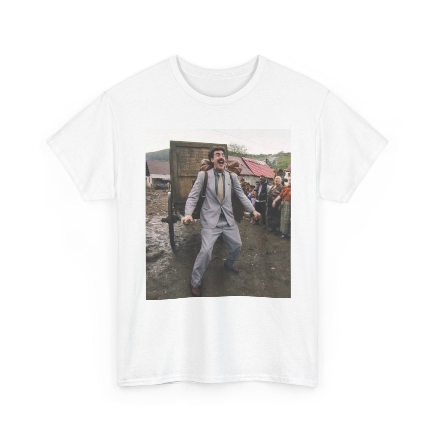 Borat Comes to America Tshirt Funny Movie Comedy Unisex Heavy Cotton Tee