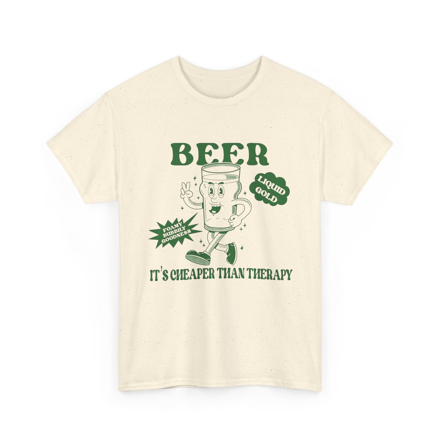 Beer Cheaper Than Therapy Funny Graphic T Shirt ADULT NEW