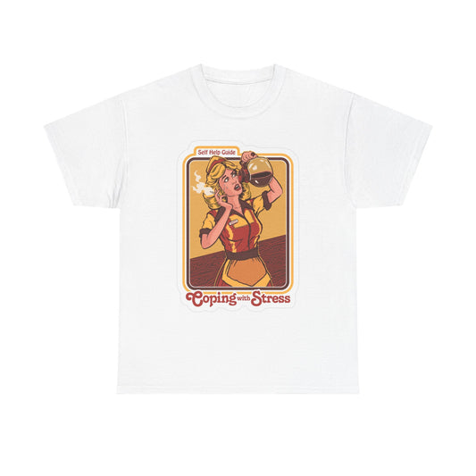 Coping With Stress Funny Graphic T Shirt S-5XL Unisex Heavy Cotton Tee