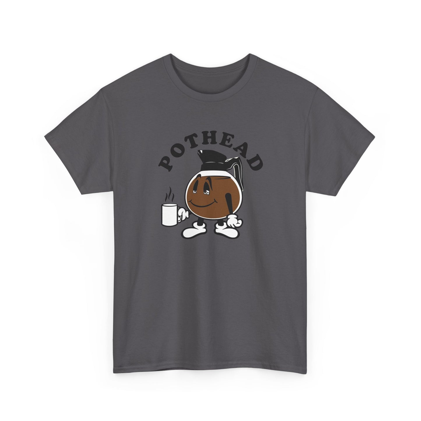 Pothead Funny Coffee Jokes Graphic T Shirt NEW Unisex Heavy Cotton Tee