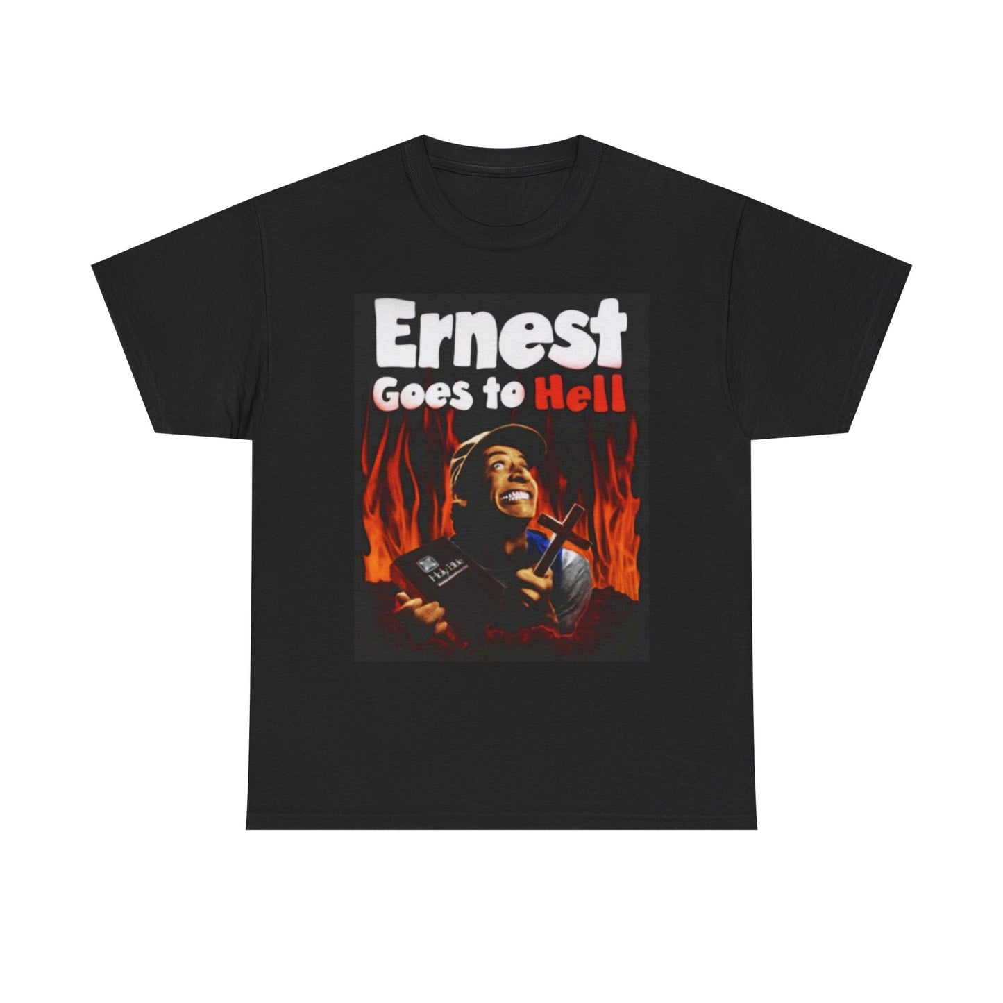Ernest Goes To Hell Graphic T Shirt Funny Vintage Poster Unisex Heavy Cotton Tee
