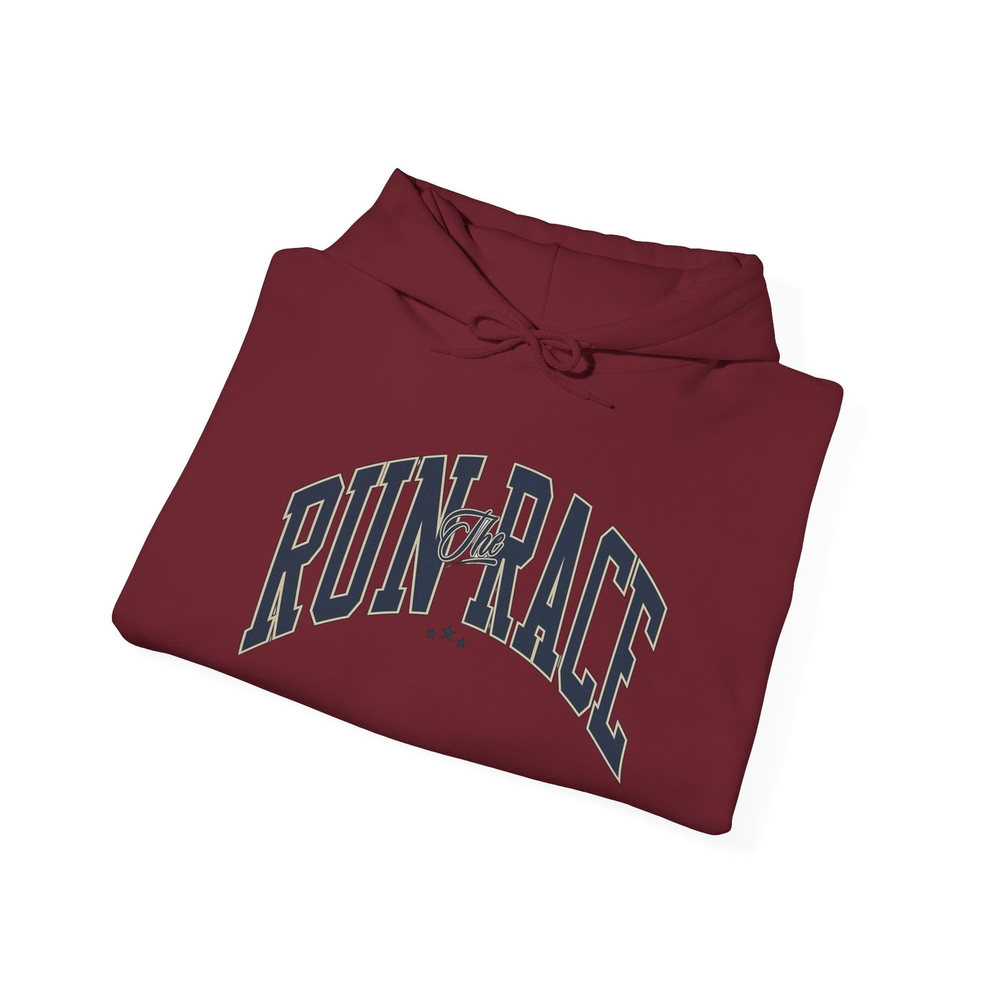 Run The Race Graphic Hoodie Heavy Blend Sweatshirt NEW