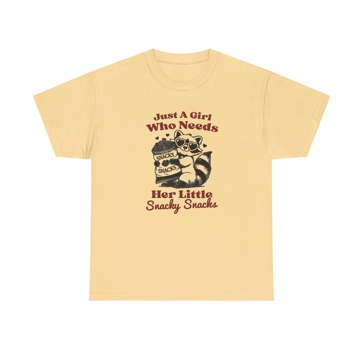 Just A Girl Who Loves Her Snacks Graphic T Shirt NEW Vintage Unisex Heavy Cotton