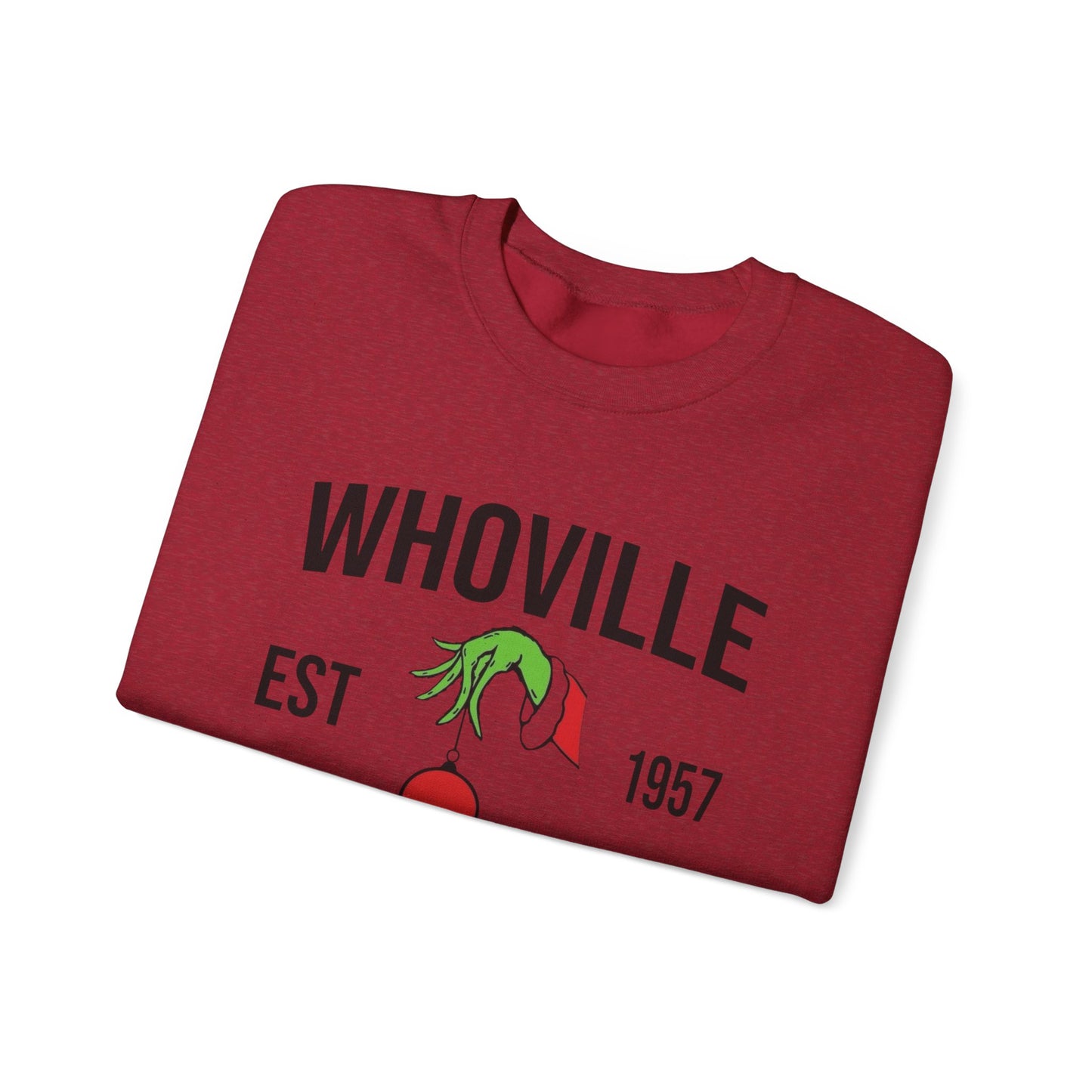 Whoville Grinch Christmas Sweater NEW Unisex Heavy Blend™ Crewneck Sweatshirt