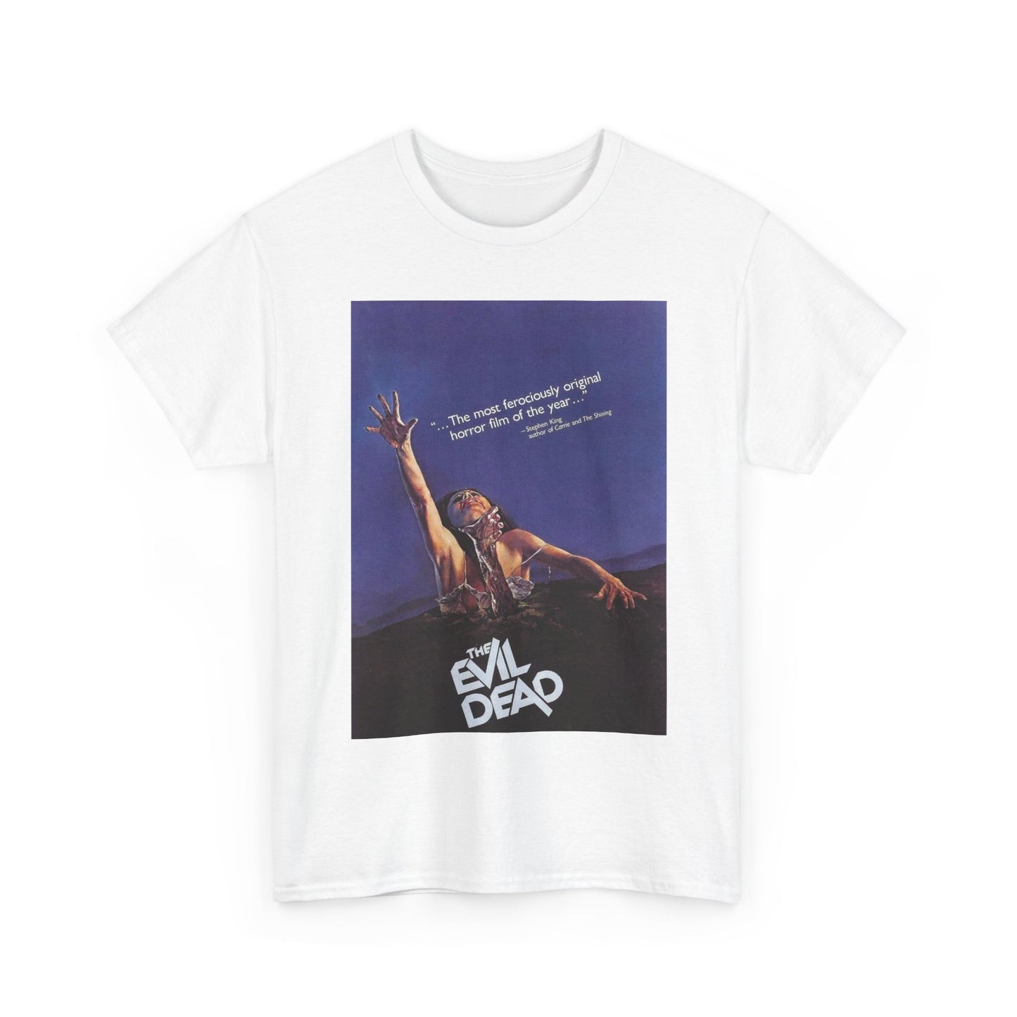 The Evil Dead Movie T Shirt Vintage Stephen King Book Unisex Heavy Cotton Tee