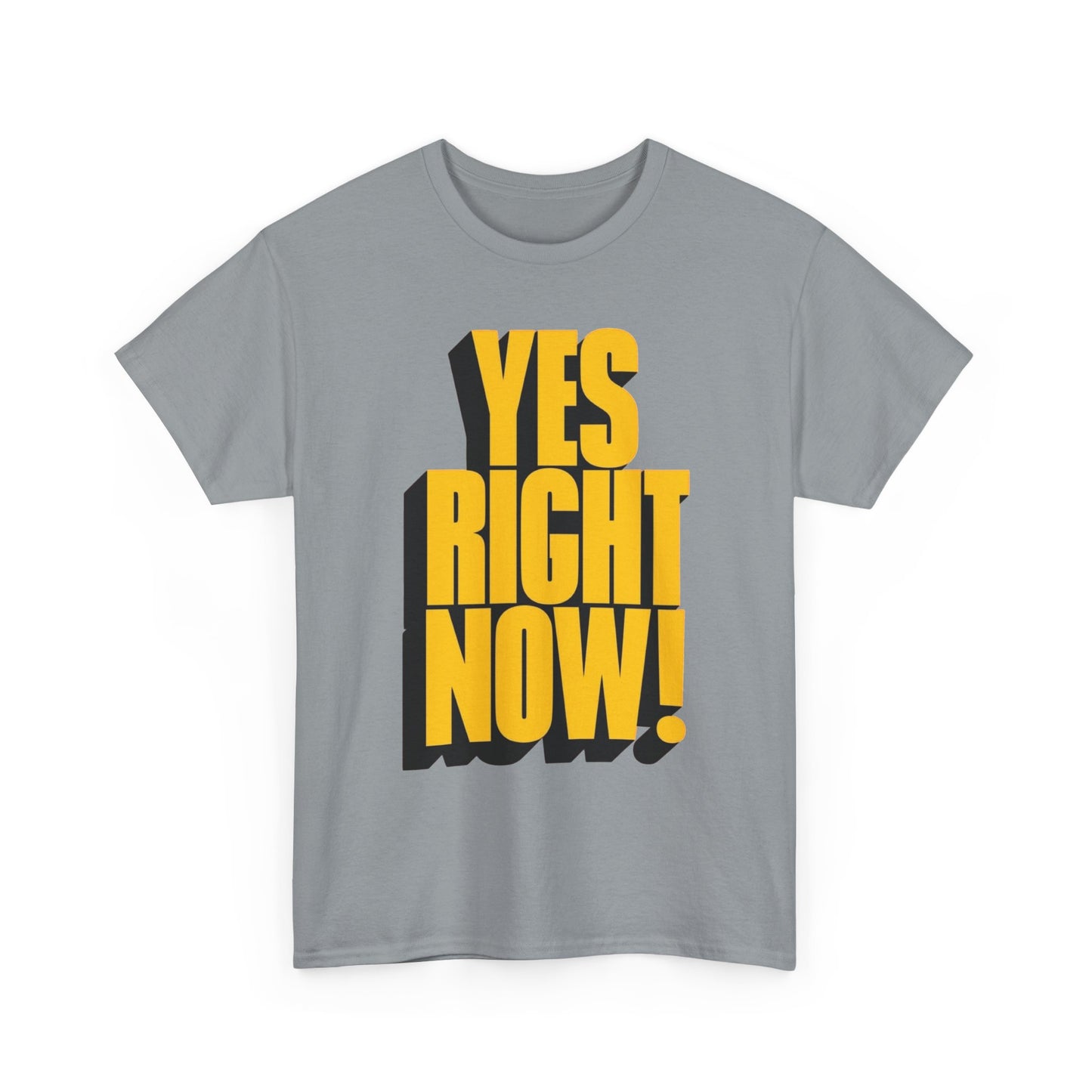 Yes Right Now! Graphic T Shirt NEW Adult Regular Sizing Tee