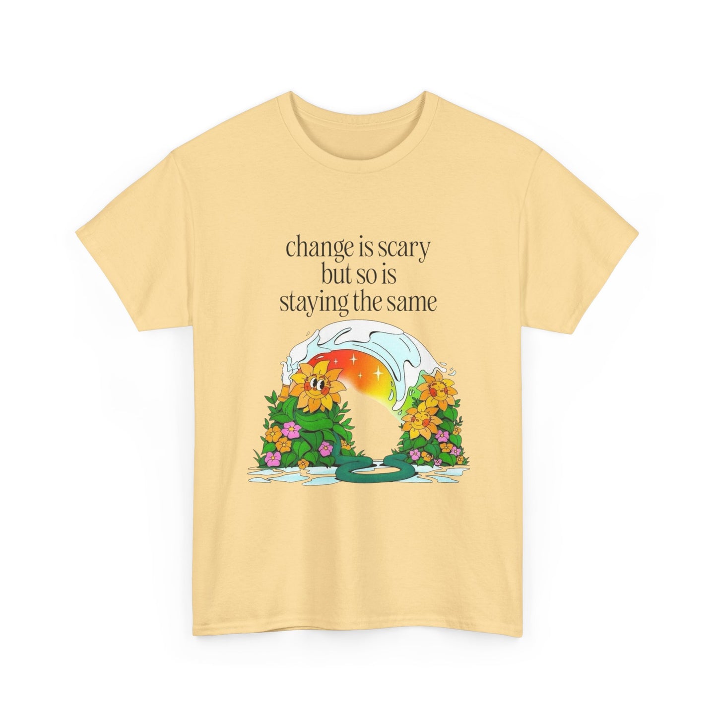 Change Is Scary T-Shirt NEW Gift Unisex Heavy Cotton Tee