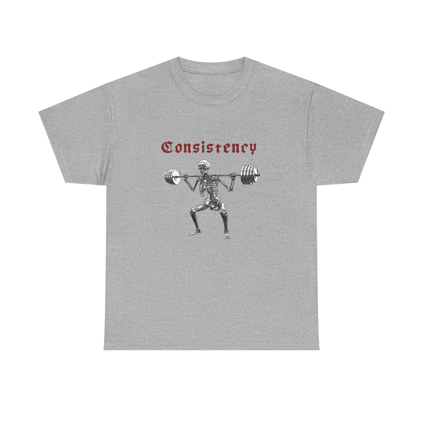 Consistency GYM Workout Graphic T Shirt New Adult Unisex Heavy Cotton Tee