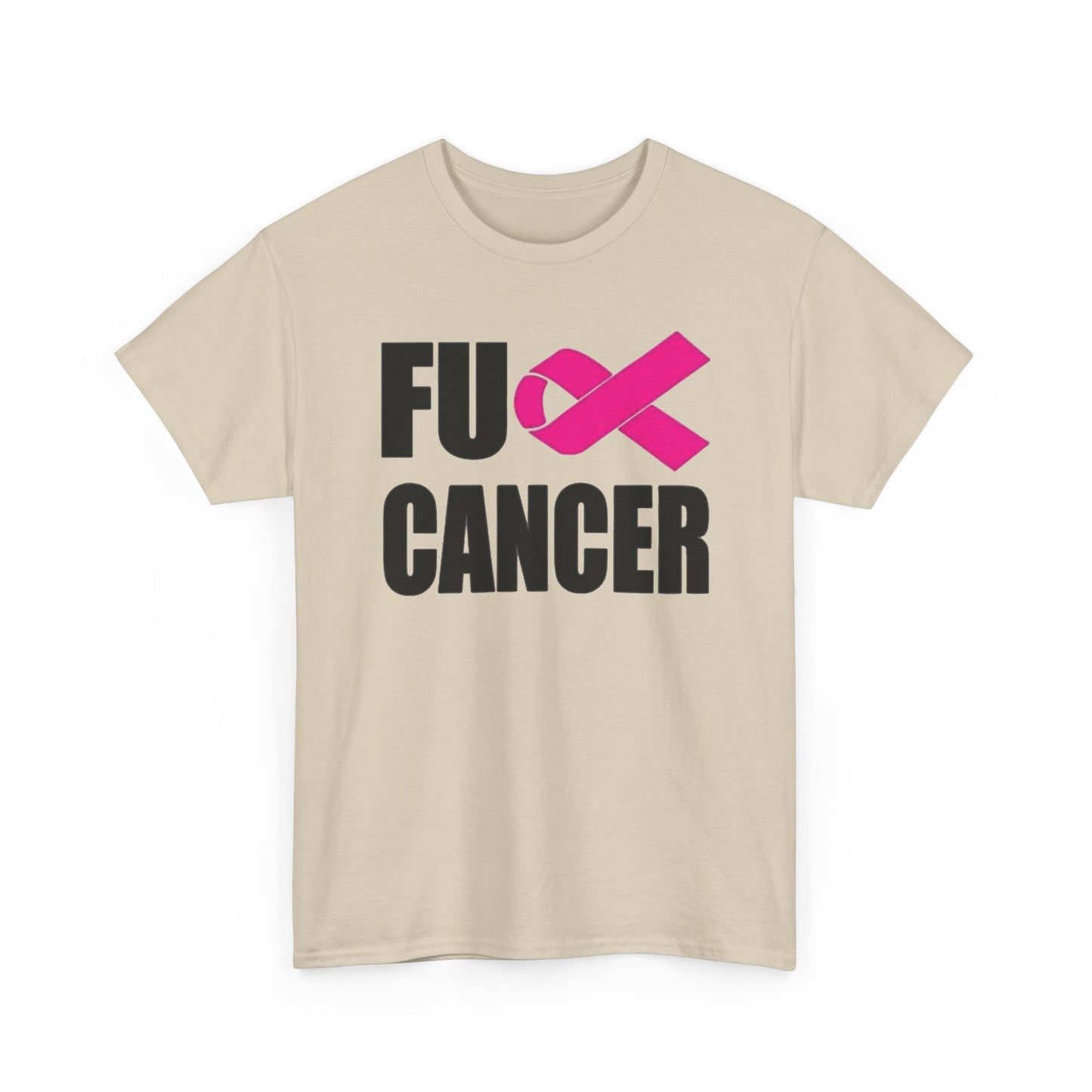 FU Cancer Graphic T Shirt Cancer Awareness Unisex Heavy Cotton Tee