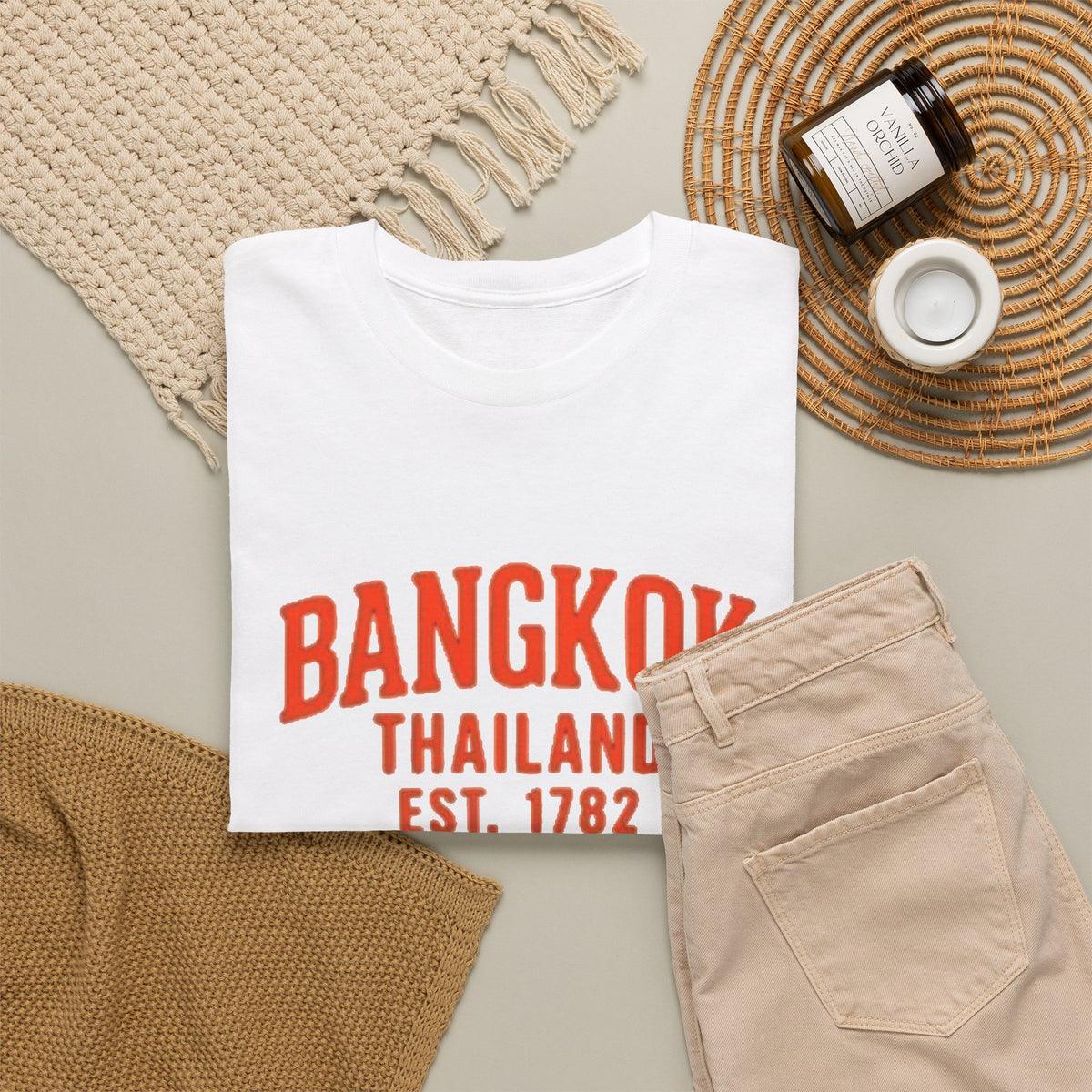 Bangkok Thailand Est. 1782 Americana Graphic T-Shirt Men's Graphic Tee