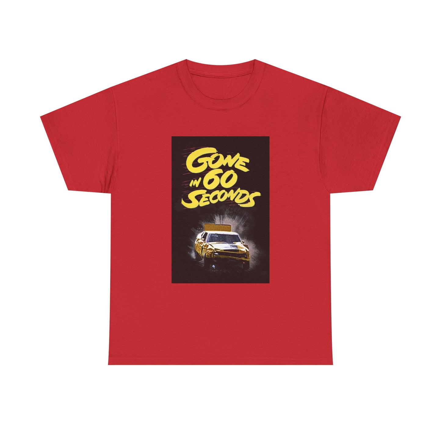 Gone in 60 Seconds Tshirt Vintage Ford Mustang Retro Poster Unisex Heavy Cotton