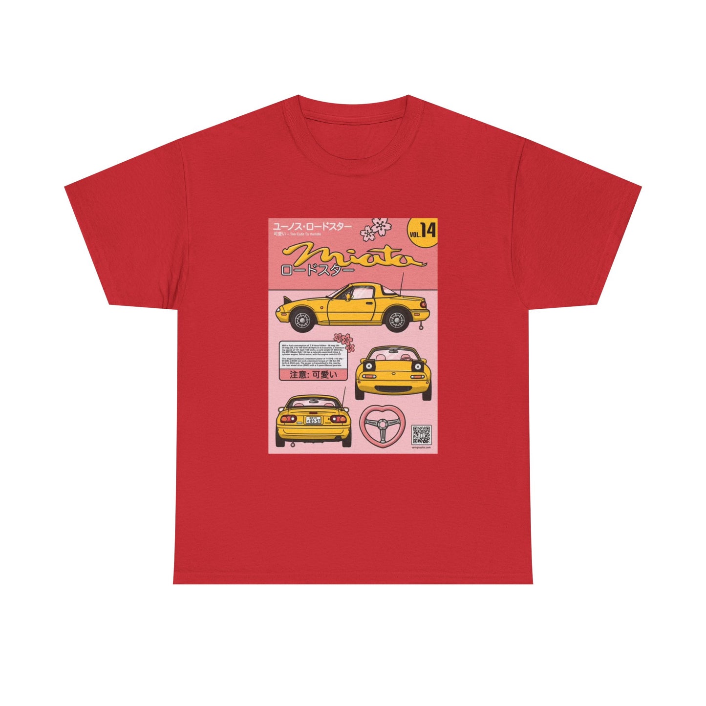 Mazda Miata Tshirt JDM Graphic Anime Cute Unisex Heavy Cotton Tee