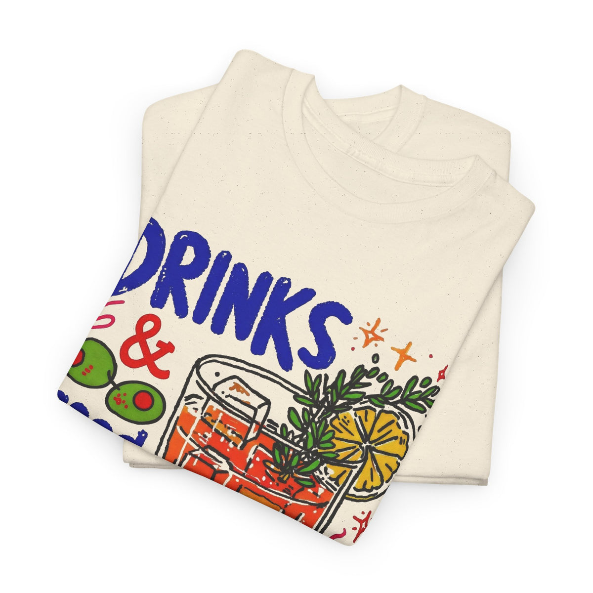 Drinks and Good Vibes Citrus Cocktail T-Shirt Men's Graphic Tee