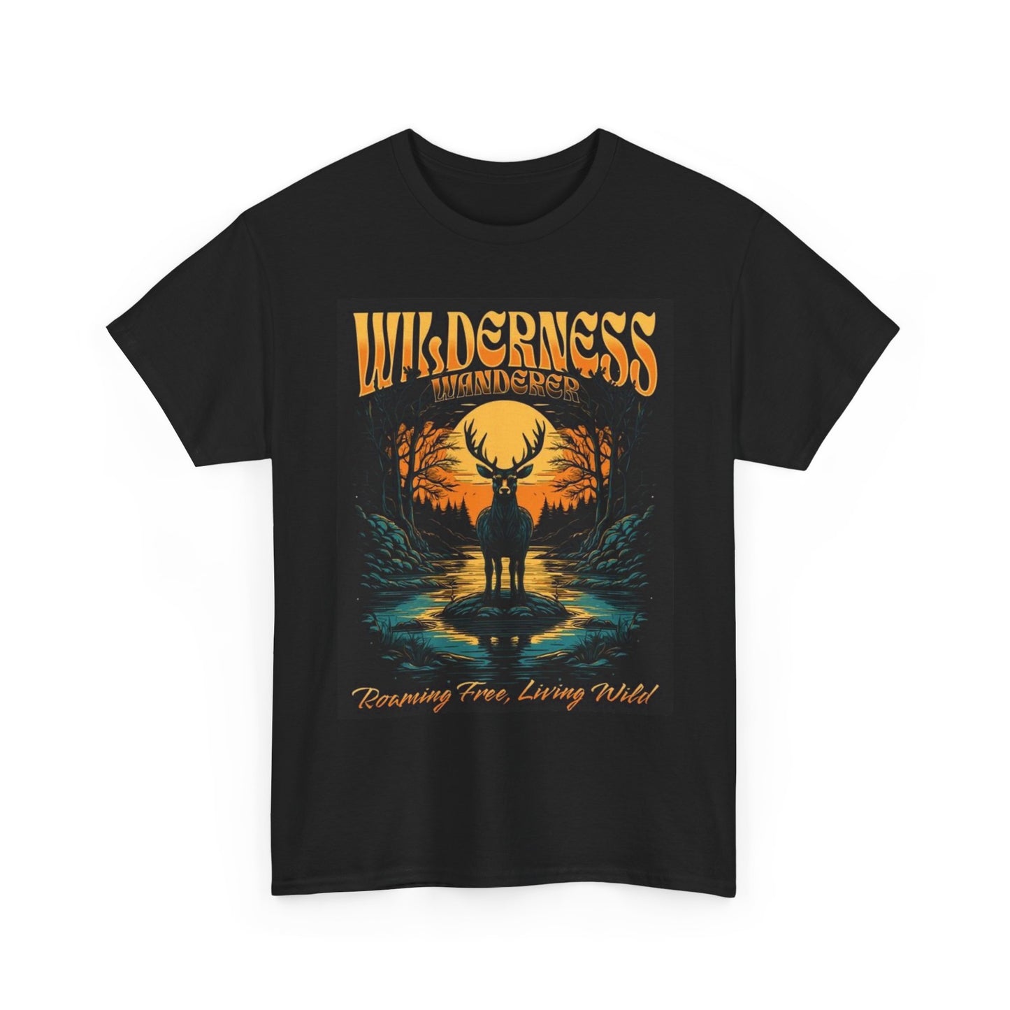 Wilderness Wander Graphic T Shirt Street Wear Apparel Unisex Heavy Cotton Tee