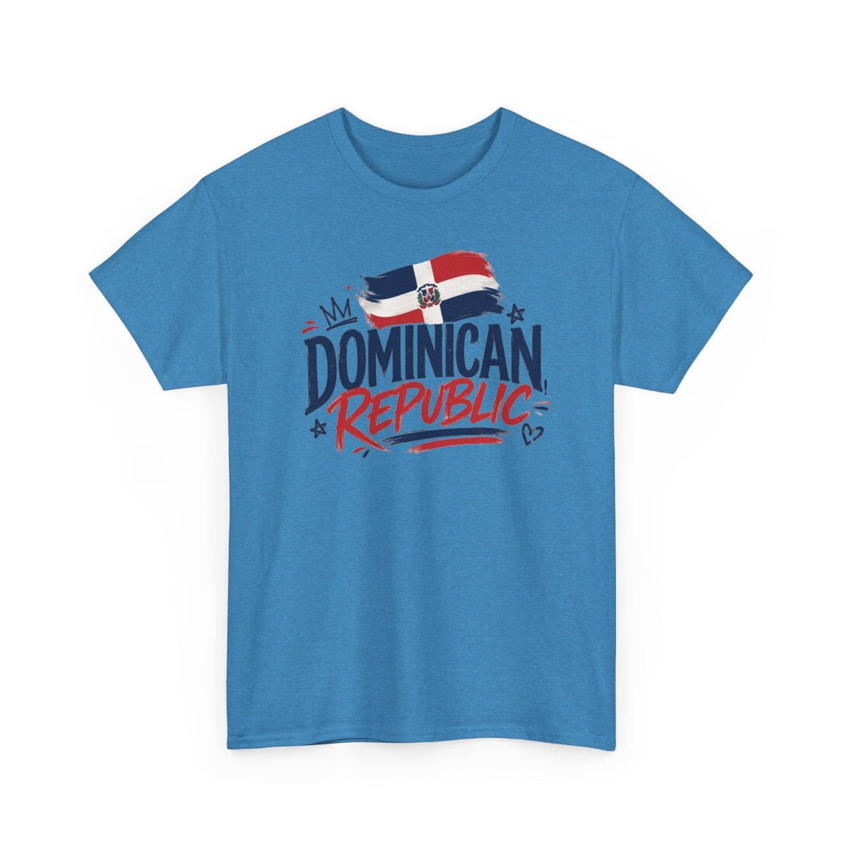 Dominican Republic Graphic T Shirt Men's Flag Retro Heavy Cotton Tee