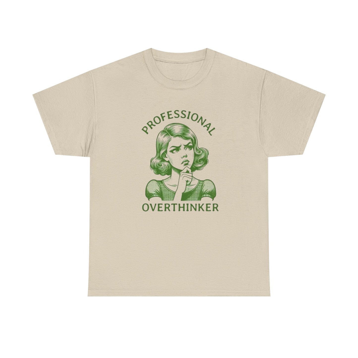 Professional Overthinker Funny T Shirt Unisex Heavy Cotton Tee