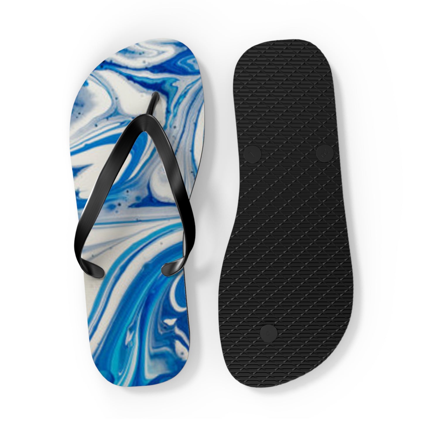 Blue And White Flip Flops, Sandals Slides, Summer Footwear, Brand New