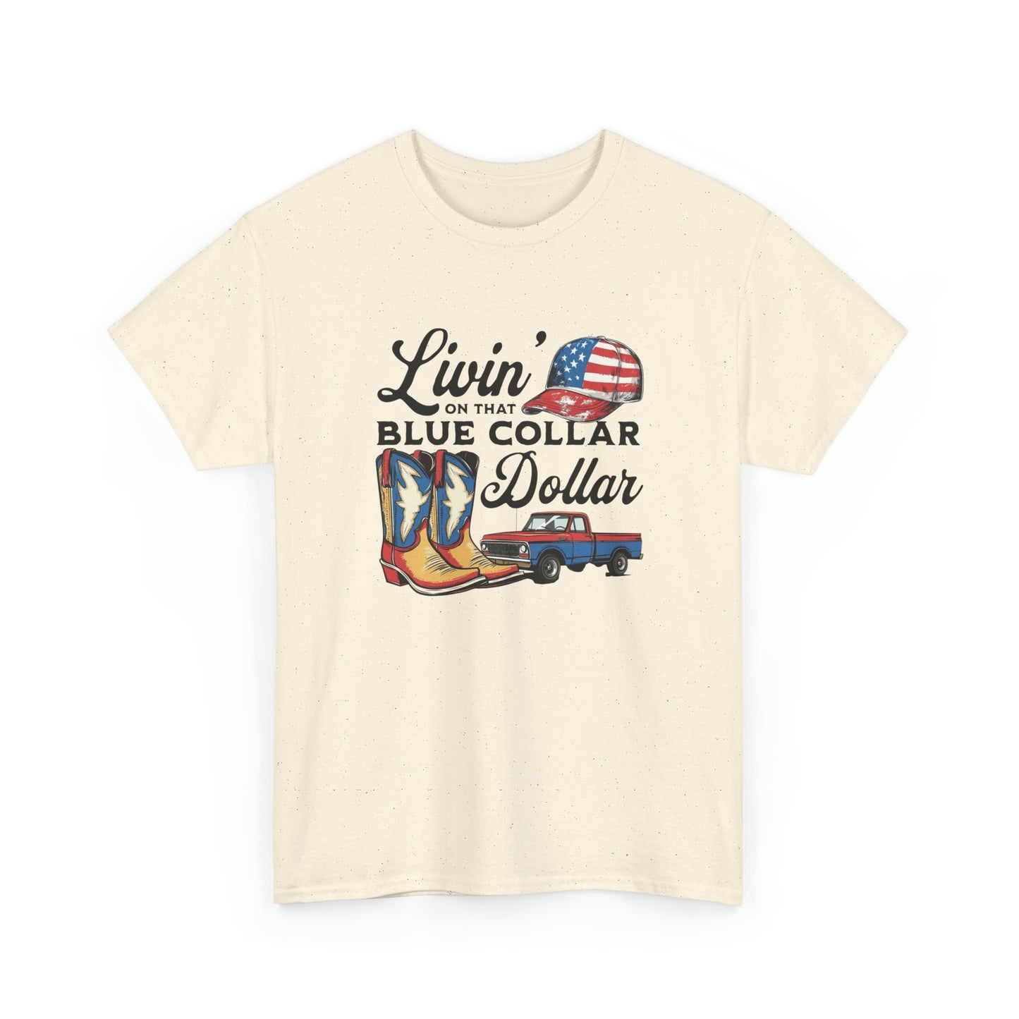 Living That Blue Collar Life Graphic T Shirt Unisex Heavy Cotton Tee Gift