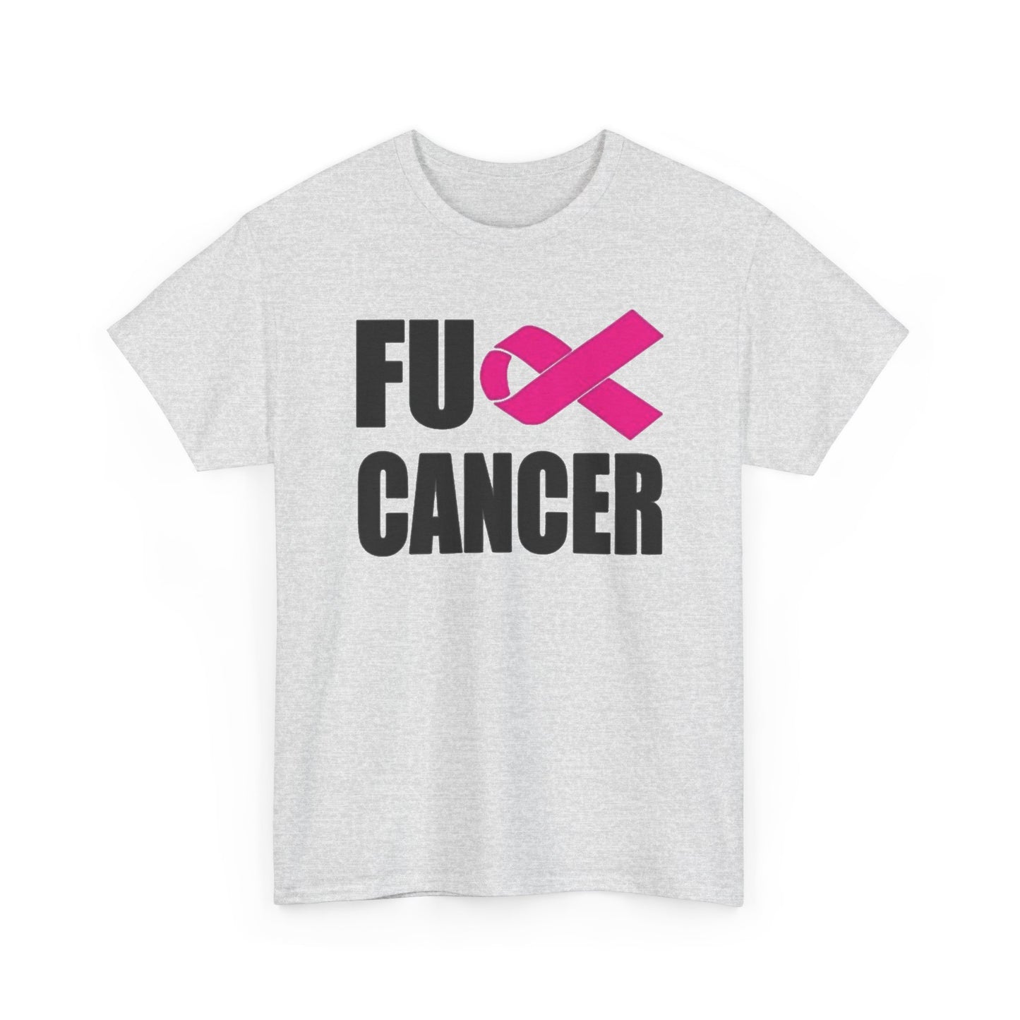 FU Cancer Graphic T Shirt Cancer Awareness Unisex Heavy Cotton Tee