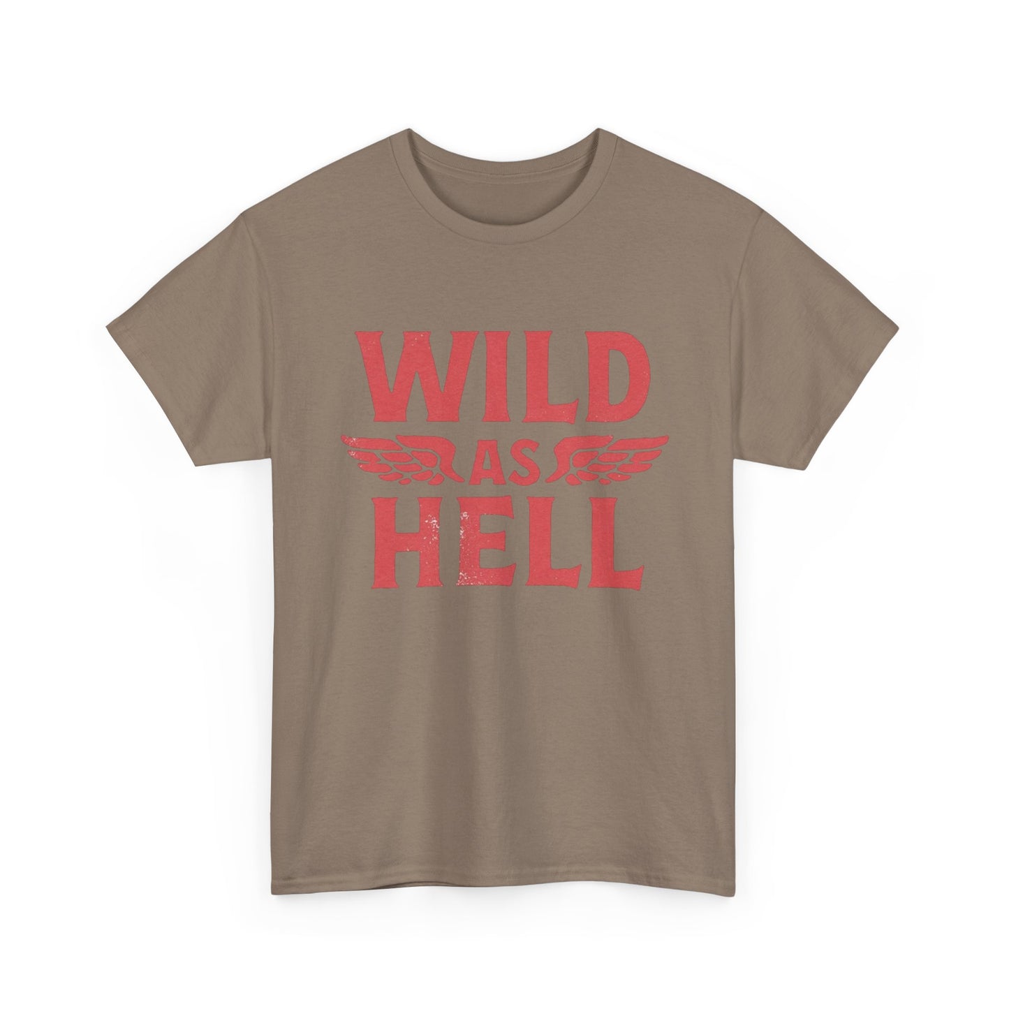 Wild As Hell Motorcycles Graphic T Shirt Heavy Cotton Tee NEW ADULT UNISEX