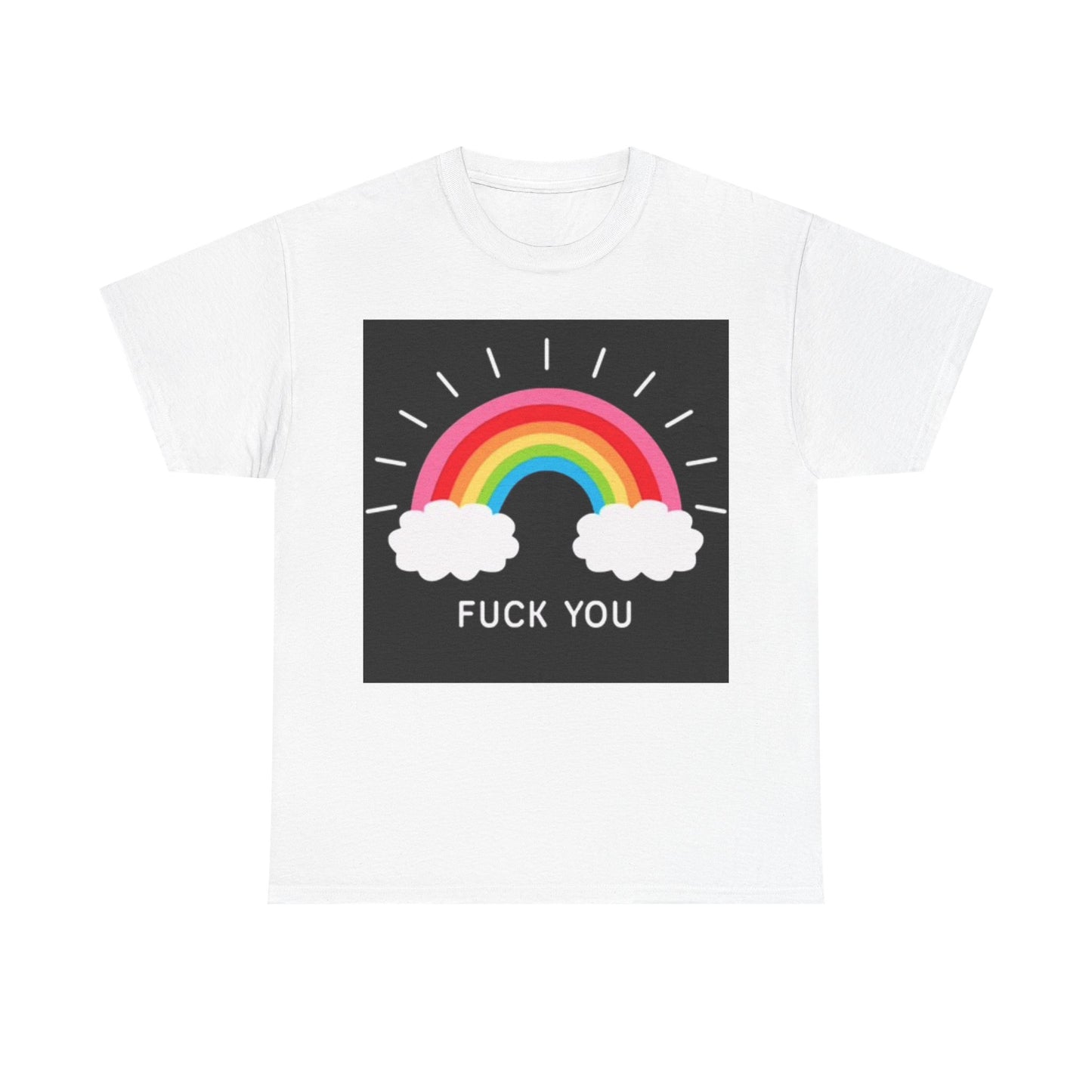 Funny Rainbow Shirt Not Nice Jokes Gift Unisex Heavy Cotton Tee