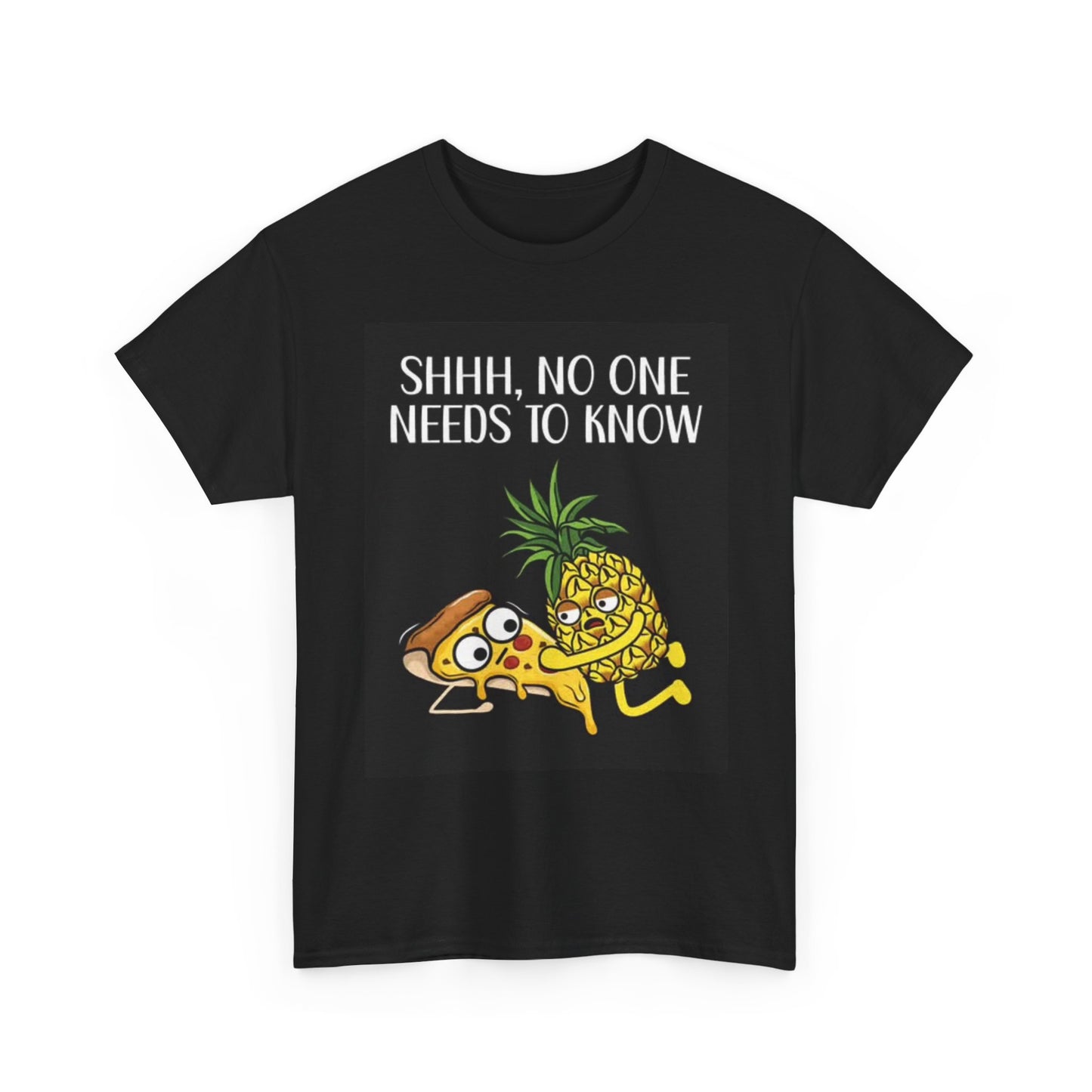 Pineapple And Pizza Graphic T Shirt Funny Jokes Comedy Unisex Heavy Cotton Tee