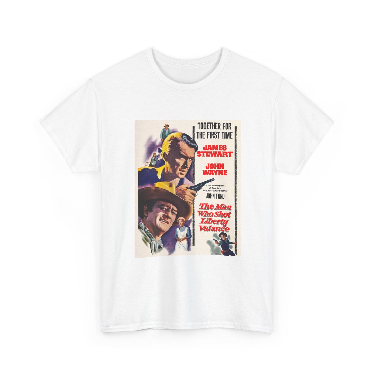The Man Who Shot Liberty Valance Tshirt Vintage Poster Unisex Heavy Cotton Tee 3