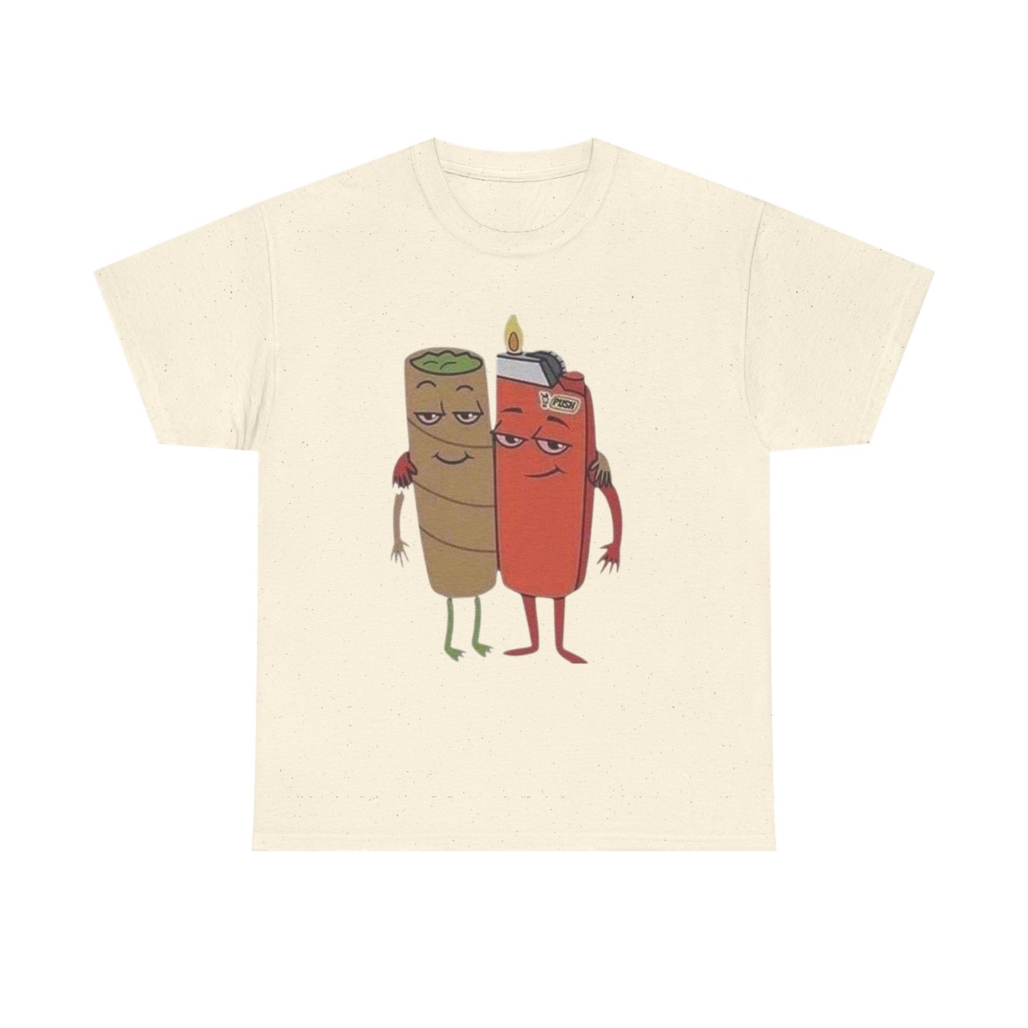 Joint And A Lighter Funny Graphic T Shirt Unisex Heavy Cotton Tee