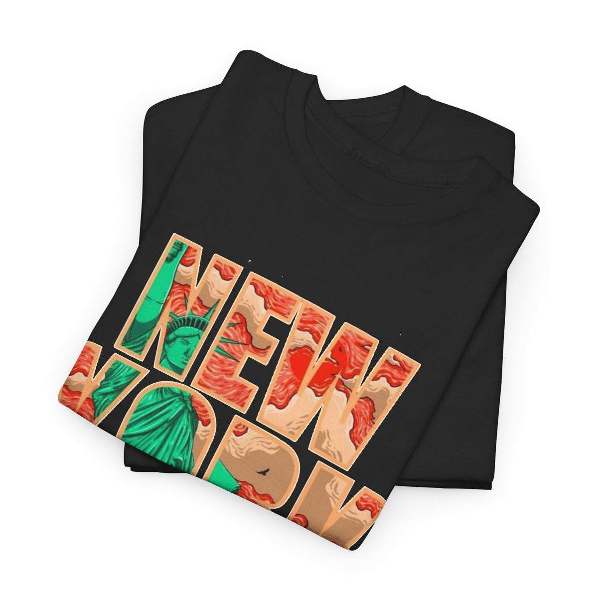 New York City Art Graphic T Shirt Men's Retro Heavy Cotton Tee
