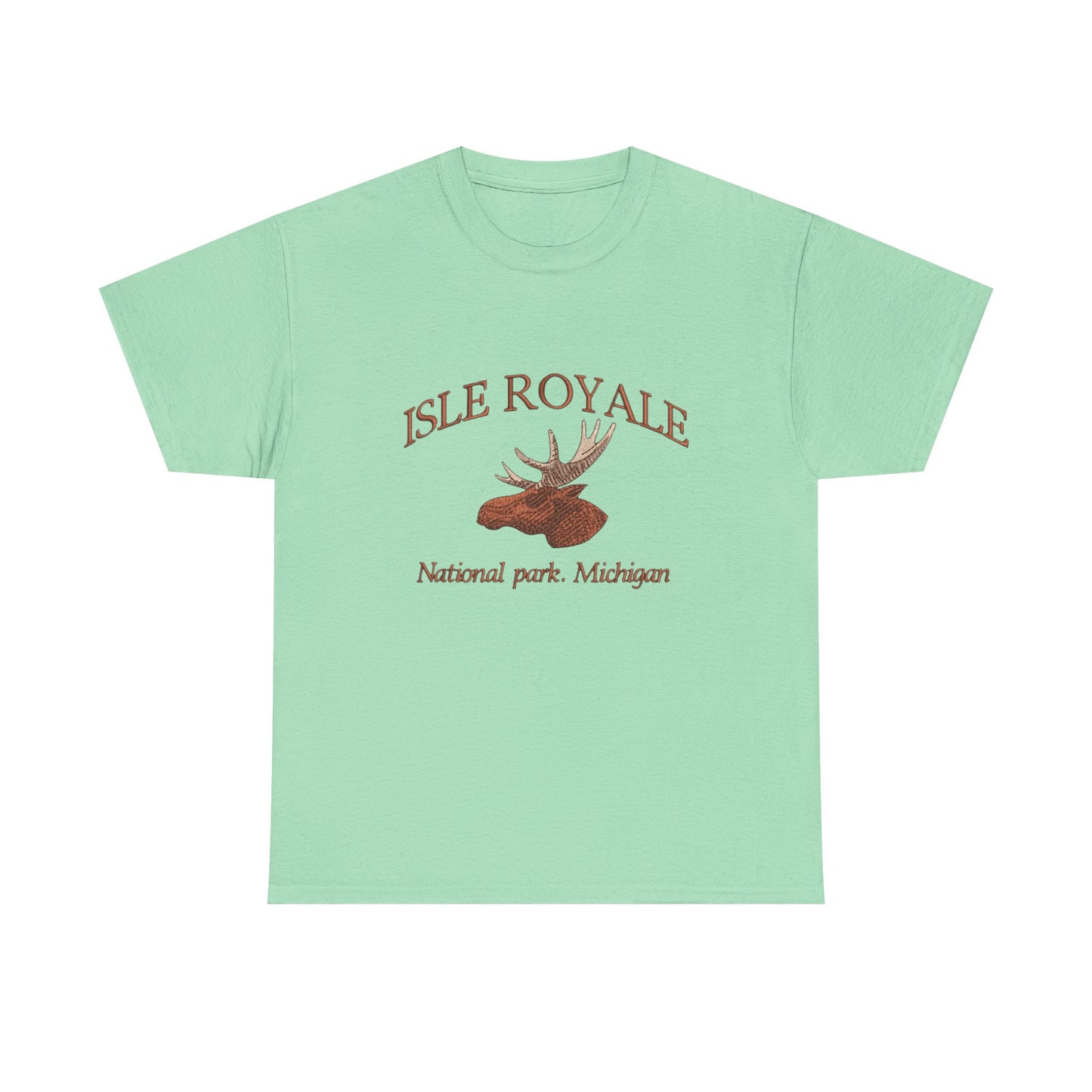 Isle Royale Michigan Graphic T Shirt NEW Unisex Heavy Cotton Tee