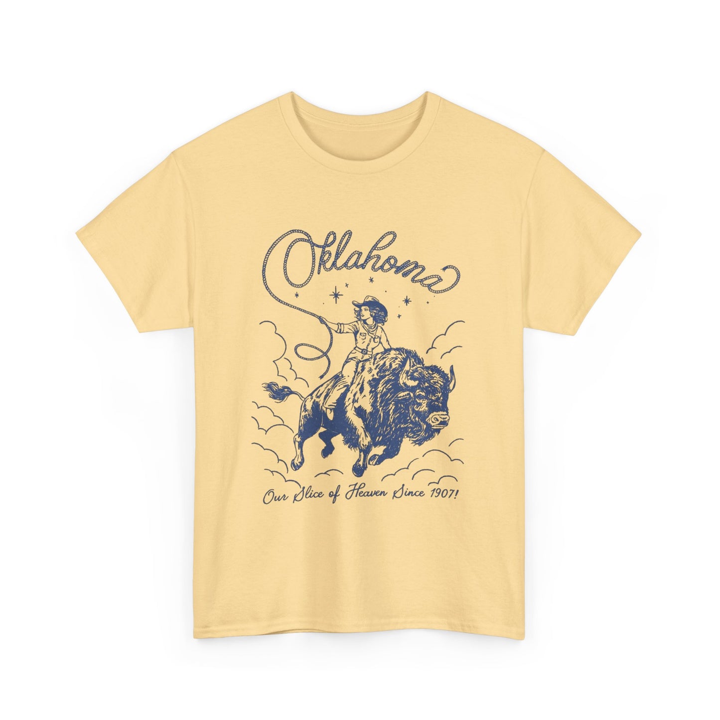 Oklahoma Cowgirl Graphic T Shirt Unisex Heavy Cotton Tee NEW Gift