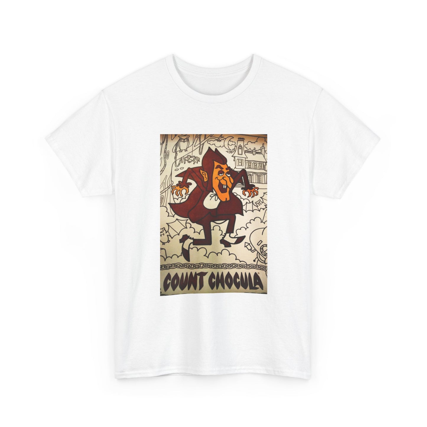Count Chocula Tshirt Retro Cereal Ad Vintage Poster Unisex Heavy Cotton Tee