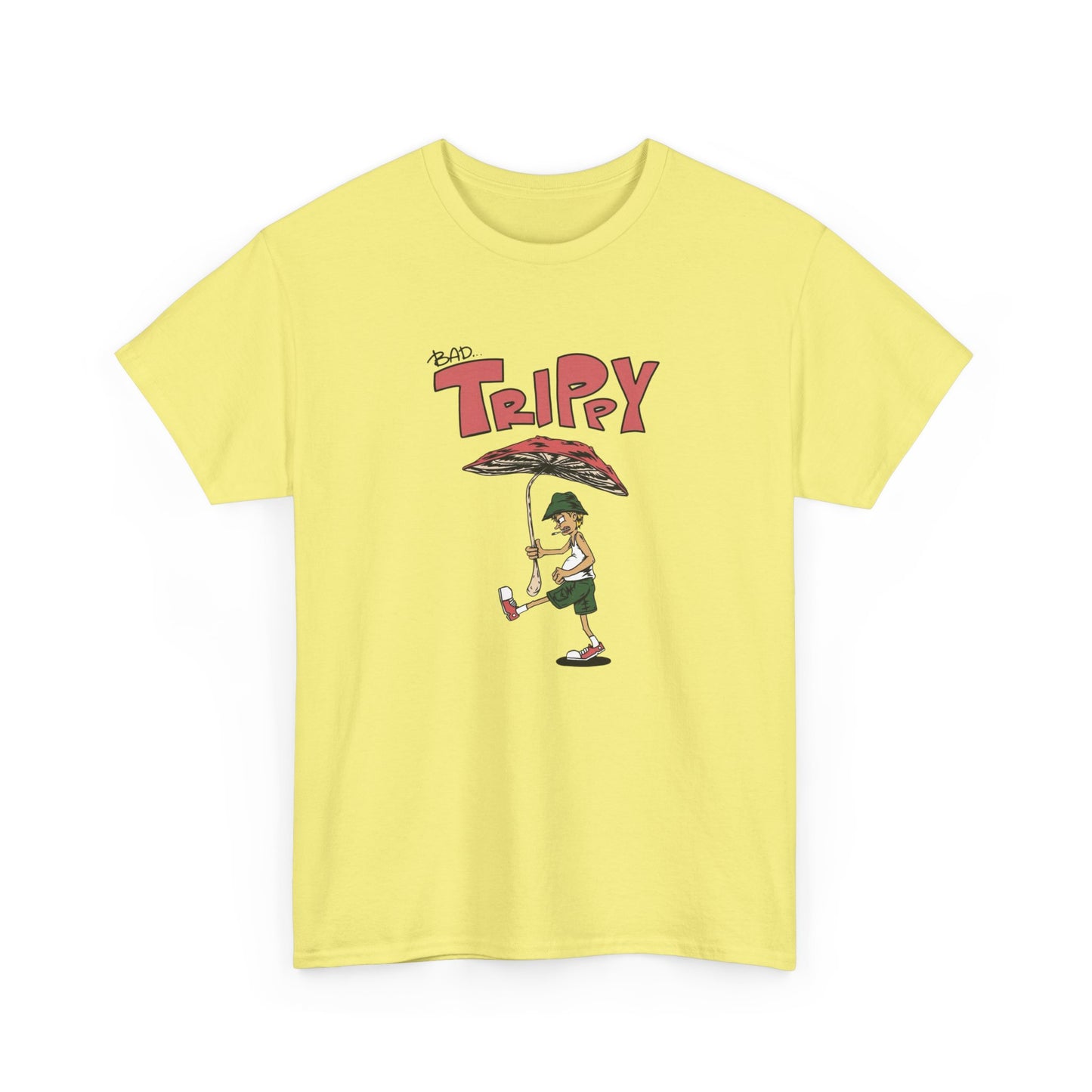 Bad Trippy Mushrooms Graphic T Shirt NEW Adult Unisex Heavy Cotton Tee