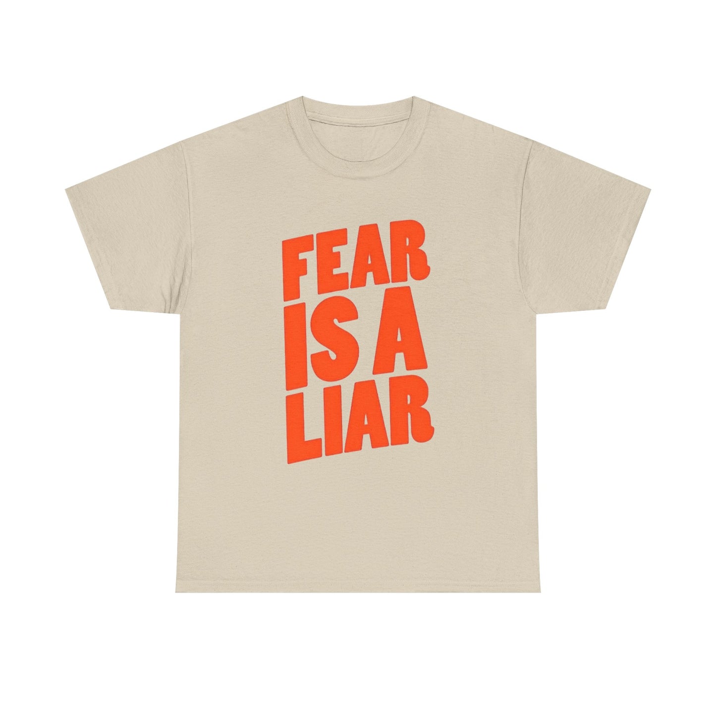 Fear Is A Liar Graphic T Shirt NEW Unisex Heavy Cotton Tee