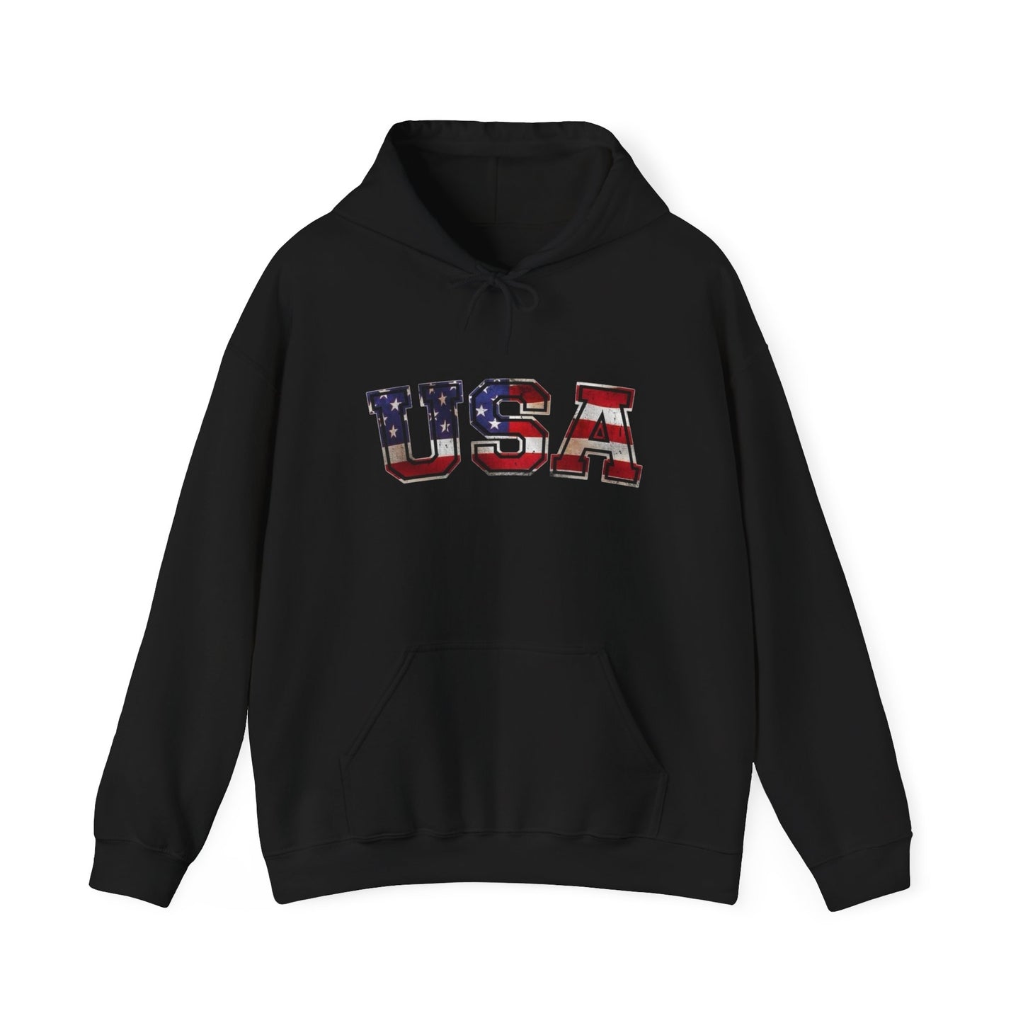 USA Logo American Flag Freedom Graphic Hoodie Heavy Blend™ Hooded Sweatshirt